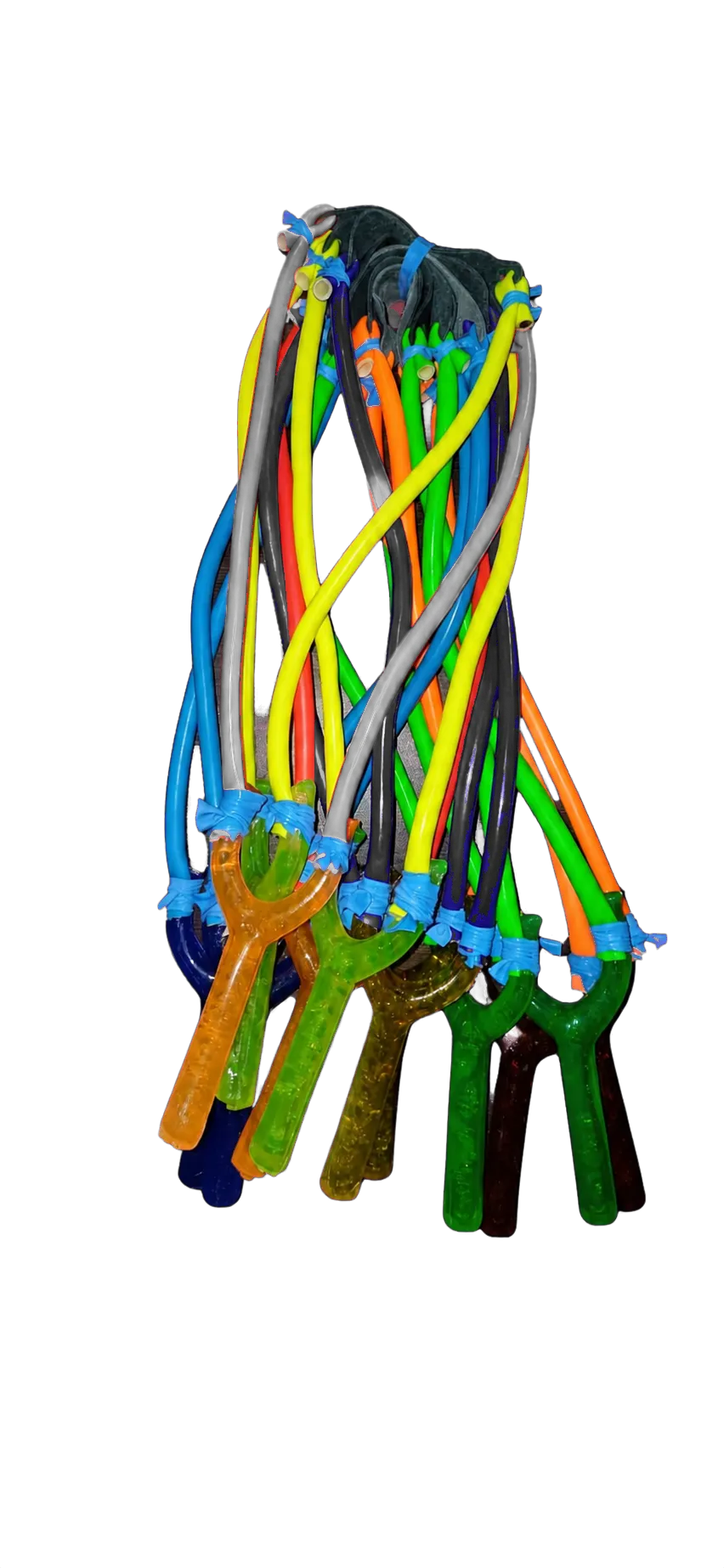 Resorteras de hule de color Halcón