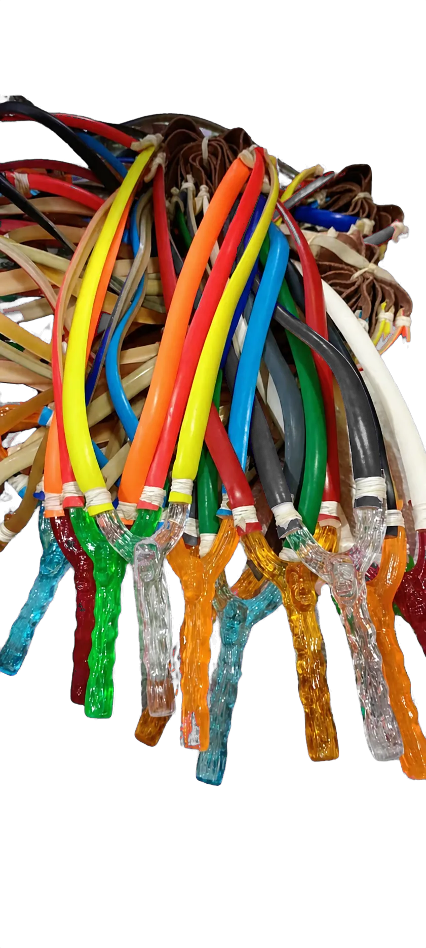 Resorteras de hule sintético Halcón de colores